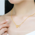 Shangjie oem odm dia de la madre золото, заполненное 24 -километровым женским ожерельем, ювелирные украшения настоящий золотое ожерелье